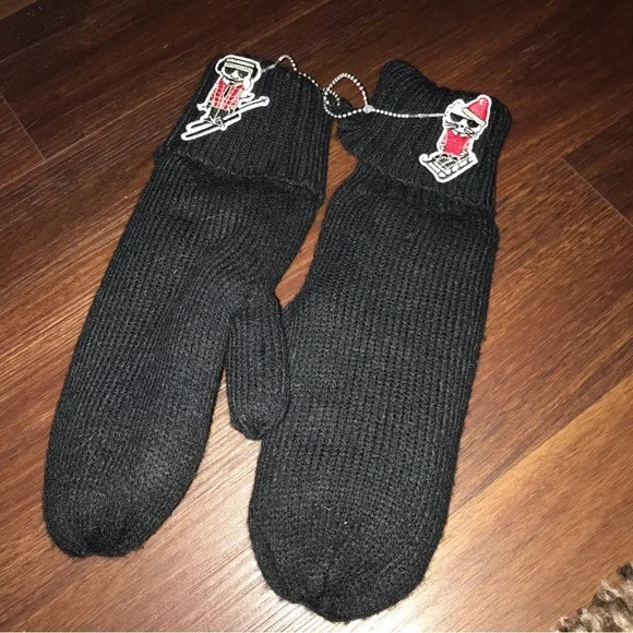 Karl Lagerfeld Apres Ski Thick & Warm Mittens Fully Lined NWT - Picture 4 of 7